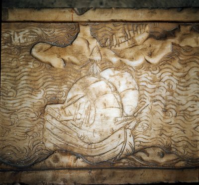 Egy genovai hajó. Márvány dombormű részlete alkotó: Unknown artist