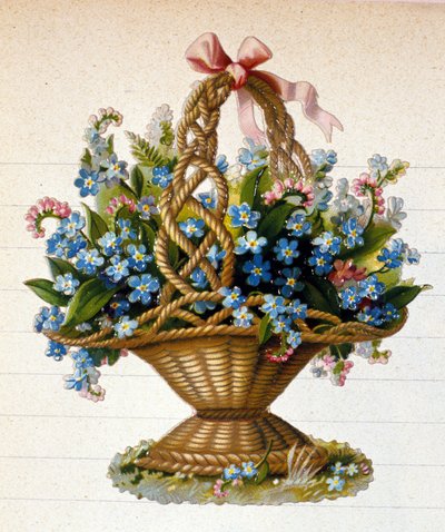 Egy kosár virággal alkotó: Unknown artist
