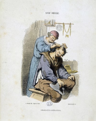 Egy sarlatán operátor – egy 17. századi metszetről alkotó: Unknown artist