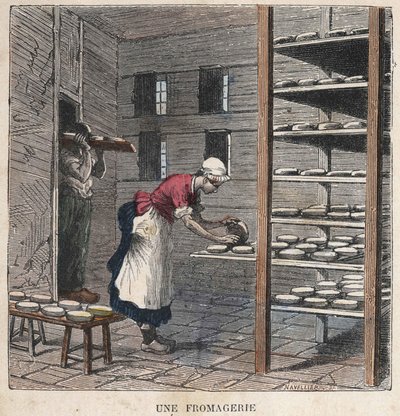 Egy sajtgyár. 19. századi illusztráció. Bianchetti kollekció. alkotó: Unknown artist