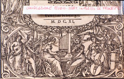Koncert, részlet. Adam Gumpeltzhaimer zenei kompendiumának előlapja alkotó: Unknown artist