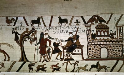 Guillaume herceg hírnöke (1027-1087) – Bayeux-i kárpit, Mathilde királynő hímzéseként ismert alkotó: Unknown artist