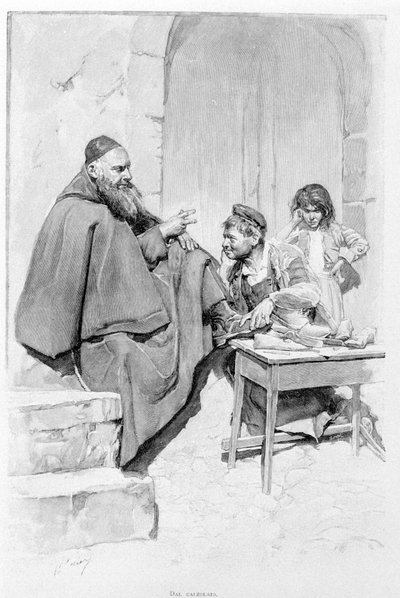 Egy cipész Szicíliában 1870-ben. alkotó: Unknown artist