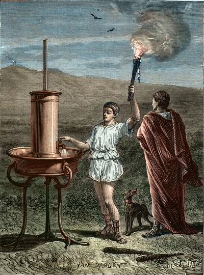 Aeneas Tacticus vagy a taktikus feltalálta a fázisos jelzőrendszert Kr.e. 336-ban - Enee le Taccien - Aeneas le tactician feltalálta a phrasiques jelek művészetét ie 336-ban - Aeneas, a taktikus feltalálta a phrasiques jelek művészetét ie 336-ban. alkotó: Unknown artist
