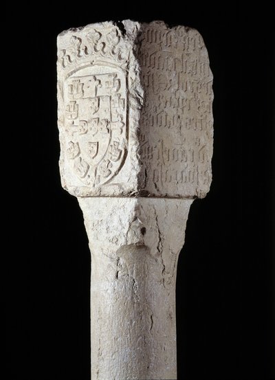 Afrikai művészet: a dél-angolai Diogo Cao (vagy Diego Cam) portugál felfedező Szent Ágoston erige néven ismert birtokoszlopának részlete. 1486. Lisszabon, Nemzeti Ókori Művészeti Múzeum alkotó: Unknown artist