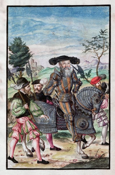 Albert de Brandebourg (Albrecht von Brandenburg-Ansbach) (1490-1568) - Albert, Poroszország hercege (a hadrendtől) - Anonymous - 1555 - Akvarell és tinta papíron - 39x26 - Berlini Állami Könyvtár © FineArtImages/Leemage alkotó: Unknown artist