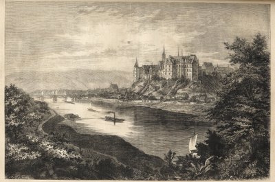 Albrechtsburg kastély - Szászország -Németország - Albrechtsburg vára Szászországban Németországban - metszet - 1866 alkotó: Unknown artist