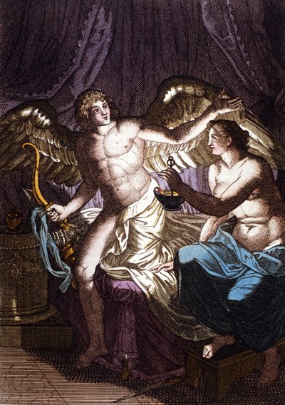 Ámor és Psyche. Metszet a „Dictionnaire d