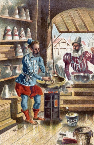Egy patikus a 17. század elején. alkotó: Unknown artist