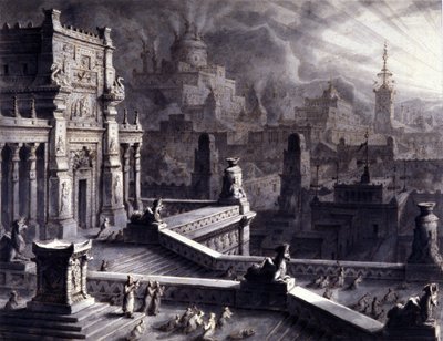 Persepolis ősi városa a Perzsa Achaemenida Birodalomban, I. Darios alapította a Kr.e. 6. században. Nagy Sándor feldúlta és felgyújtotta ie 331-ben. 19. század Ill. alkotó: Unknown artist