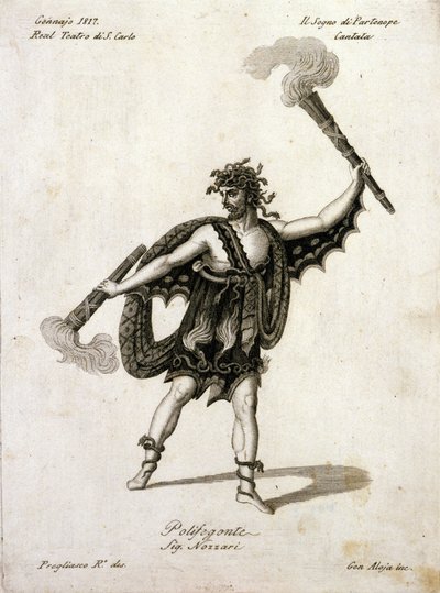 Andrea Nozzari (1775-1832) Polifegonte szerepében Giovanni Simone Mayr (Johann Simon Mayr) "Partenope álma" című filmjében (1763-1845) - Nápoly, Teatro San Carlo alkotó: Unknown artist