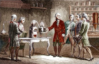Antoine Laurent Lavoisier (1743-1894) végrehajtja a decomposition de l