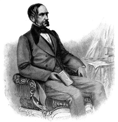 Anton von Schmerling, osztrák politikus - metszet - Anton von Schmerling (1805-1893) osztrák ügyvéd és politikus portréja alkotó: Unknown artist