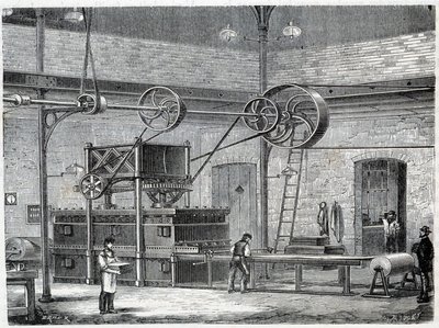 Készülék gumi száraz gőzzel történő vulkanizálására – Louis Figuier „Az ipar csodái” c. alkotó: Unknown artist