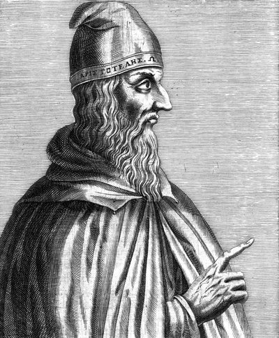 Arisztotelész (Kr. e. 384-322) görög filozófus, francia metszet alkotó: Unknown artist