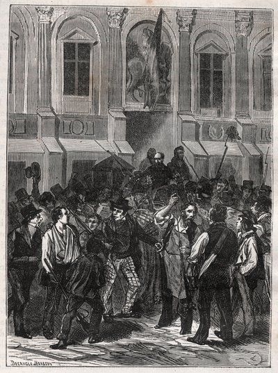 Armand Barbes, francia forradalmár (1809-1870) 1839. május 12-i letartóztatása előtt – 1882-es metszet a „Histoire de dix ans: 1830-1840” című művében” Louis-Blanc (1811-1882) alkotó: Unknown artist