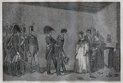 Berry hercegnő (1798-1870 Marie-Caroline de Bourbon-Sicily) letartóztatása Nantes-ban november 7-én alkotó: Unknown artist