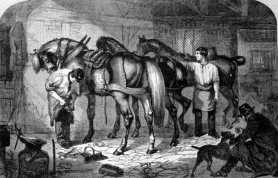 Kézműves: a Marechal Ferrants készítette a lovak patáját. századi metszet alkotó: Unknown artist