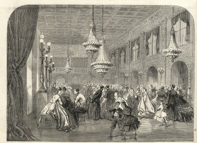 Baden Baden (Baden-Baden), Németország – A társalgóban – 1867 alkotó: Unknown artist