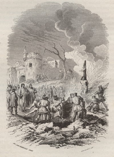 V. Baldwin, Flandria grófja (1012-1067) a rendőrség újjáalakítása államaiban - Theodore Juste (1818-1888) 1868-as metszete „Belgium története a kezdetleges időktől I. Lipót uralkodásának végéig” című művébe. Gyűjtemény alkotó: Unknown artist