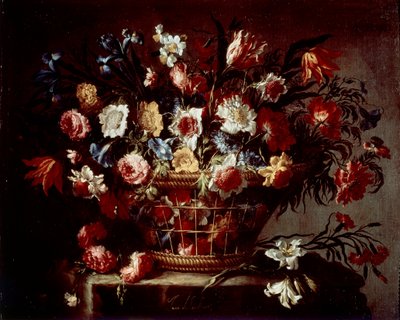 Virágkosár (olaj, vászon alkotó: Unknown artist
