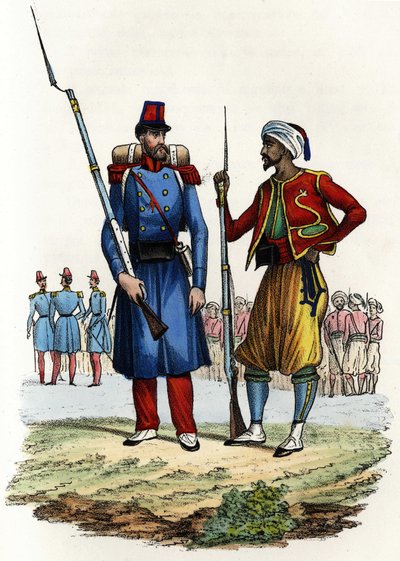 Az Idegenlégió zászlóalja megalakult és 1831-ben Algériába küldték; bennszülött lovasokból álló zászlóalj, megalakult és 1841-ben Algériába küldték. In „” Storia d