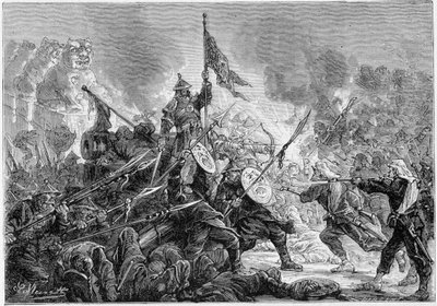Palikaói csata: a mandzsu hadsereg veresége a francia-brit expedíciós erők előtt, 1860.09.21. alkotó: Unknown artist