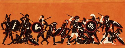 A görögök és a trójaiak csatája (trójai háború) 1808-1810 (festmény) alkotó: Unknown artist