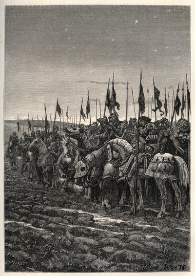 Az Agincourt-i csata előtt – 100 éves háború: Azincourt-i csata (Pas-de-Calais) október 25. alkotó: Unknown artist
