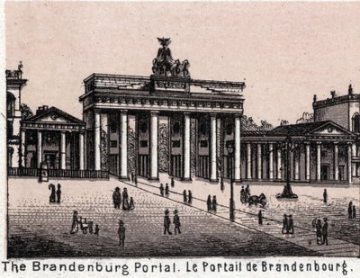 Berlin, Németország: kilátás a Brandenburgi Portálra. in "" A világ 168 nézetet szemléltet"" Keltezés nélküli (XIX. század vége) alkotó: Unknown artist