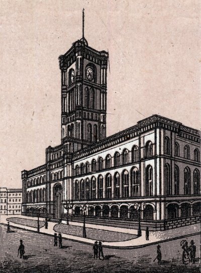 Berlin, Németország: kilátás a városházára. in "" A világ 168 nézetet szemléltet"" Keltezés nélküli (XIX. század vége) alkotó: Unknown artist