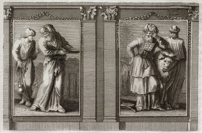 Royaumont Biblia, Ószövetség: A papok ruhája. A nagypap és a többi léviták ruháinak alakja. Illusztráció 1811-ből. alkotó: Unknown artist