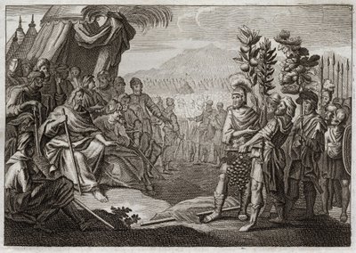Royaumont bibliája, Ószövetség: Tizenkét kém. Mózes tizenkét kémet küldött, hogy ismerjék el Kánaán földjét (Ígéret Földje). Suttogtatják az embereket, és Isten, hogy ezzel a zúgolódással megbüntesse őket, biztosítja őket, hogy soha nem lépnek be erre a fö alkotó: Unknown artist