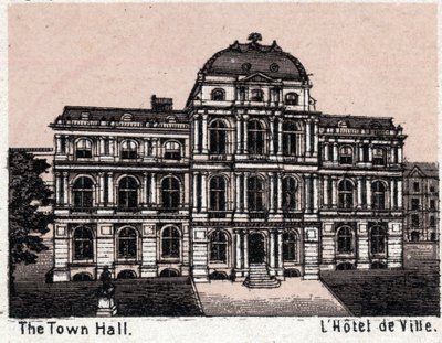 Boston, Egyesült Államok: kilátás a városházára. in "" A világ 168 nézetet szemléltet"" Keltezés nélküli (19. század vége) alkotó: Unknown artist