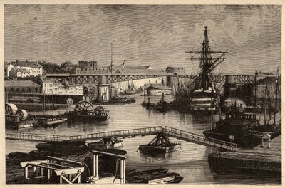 Brest - A katonai kikötő - Finistere - Bretagne - "" PATRIE" metszet" - PECTURESSE FRANCIAORSZÁG LEÍRÁSA 6 KÖTETÉSBEN LUCIEN HUARD - 19. század vége alkotó: Unknown artist