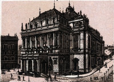 Budapest, Hungary: view of the Magyar Királyi Operaház (opera). in "" A világ 168 nézetet szemléltet"" Keltezés nélküli (19. század vége) alkotó: Unknown artist