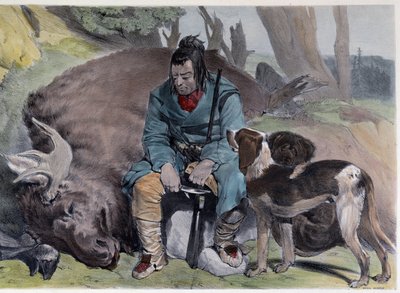 Kanadai Huron Elk Hunt – Coke Smyth, London „” Shyth vázlatai a Kanadában” című filmben alkotó: Unknown artist