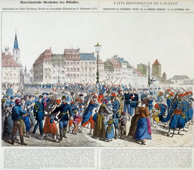 Strasbourg kapitulációja és a francia helyőrség távozása, 1870. szeptember 28. alkotó: Unknown artist
