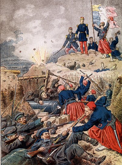 Malakoff elfoglalása a Mac Mahon hadosztály által szeptember 8-án alkotó: Unknown artist