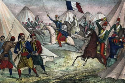 Aumale hercege 1843. május 16-án elfoglalta Abd-el-Kader Smalla-ját Algériában. In „” Storia d