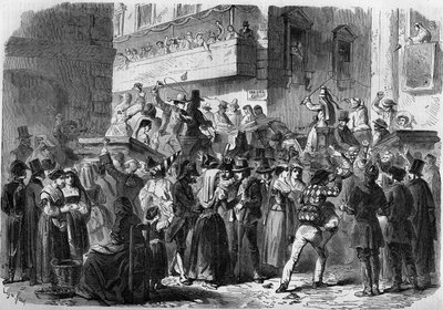 Római karnevál Gierdziejewskiego rajza alapján 1858-ban. alkotó: Unknown artist