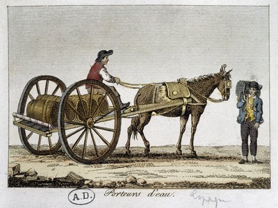 Szekér és vízhordozó Spanyolországban – XIX alkotó: Unknown artist