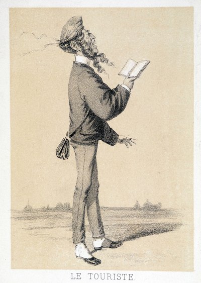 Karikatúra egy angol turistáról 1866 körül. alkotó: Unknown artist