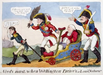 Rajzfilm Napóleon 1er-ről, XVIII. Lajosról és Wellingtonról – a „” Napoleon 1er”-ben, Cartoon Collection alkotó: Unknown artist