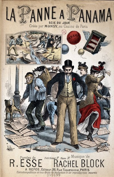 A „La Panne a Panama” című rajzfilmszám, a nap műsora, amelyet Monsy készített a Casino de Paris-ban, szövege R. Esse, zene pedig Rachel Block alkotó: Unknown artist