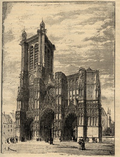 Cathedrale Saint-Pierre-et-Saint-Paul de Troyes - Champagne-Ardennes - metszet "" PATRIE" - PECTUREQUIREQUE FRANCIAORSZÁG LEÍRÁSA 6 KÖTETÉSBEN LUCIEN HUARD - 19. vége alkotó: Unknown artist