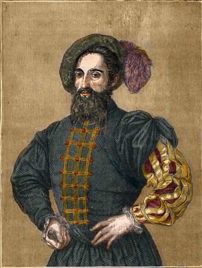 Cesare Borgia (1475-1507) Valencia hercege. (metszet) (XIX. század). alkotó: Unknown artist