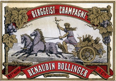 Pezsgőcímke „Renaudin Bollinger””. alkotó: Unknown artist