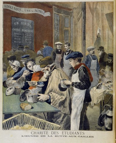 Diákok jótékonysága, a Butte aux Cailles munkája - a február 5-i „” Le petit Journal”-ban alkotó: Unknown artist