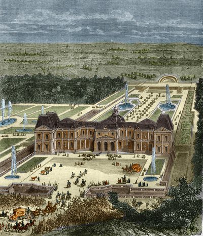 Chateau de Vaux Le Vicomte (Vaux-Le-Vicomte) XIV. Lajos király idejében. századi metszet. alkotó: Unknown artist